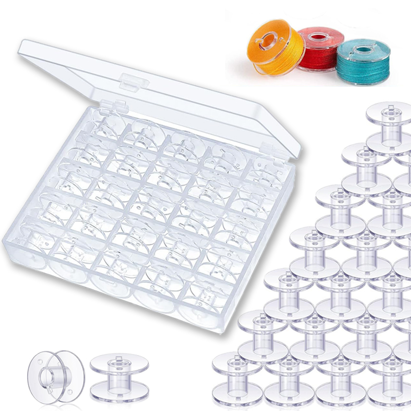 Craft Embellishment Storage - 25 Stück Heimnähmaschine, Bodengewinde, Spulen-Set, Nähzubehör,