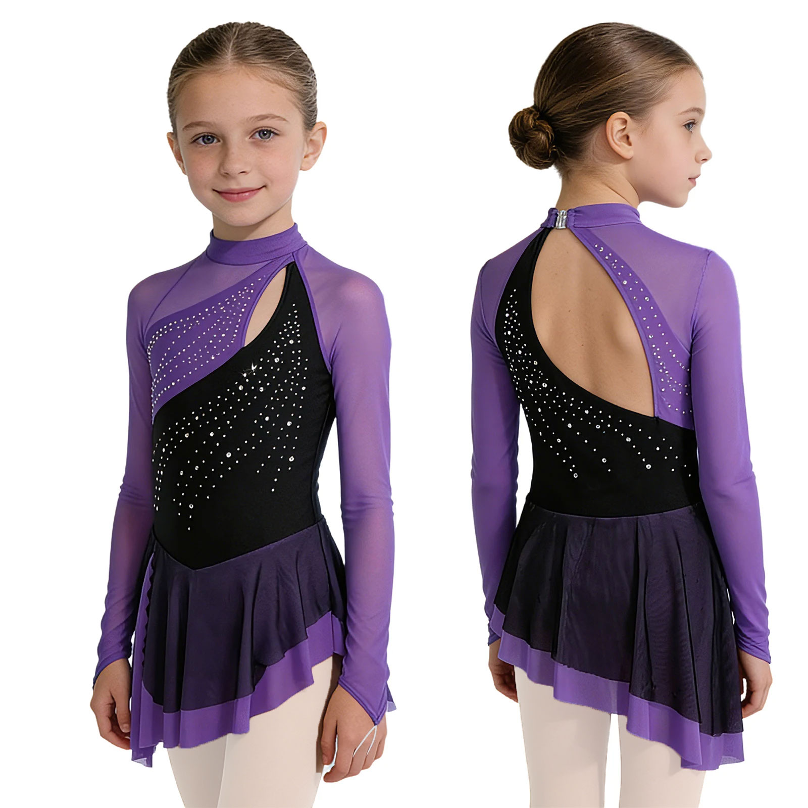 Mädchen Gymnastik-Tops Eiskuns – Rhinestone Banding Trim Bewertung und Preis
