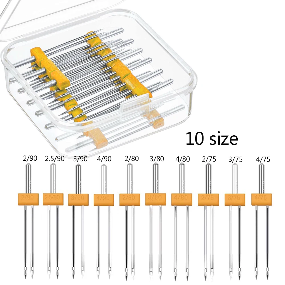 10PCS Nähmaschine Twin Nadeln  – Craft Embellishment Storage Bewertung und Preis