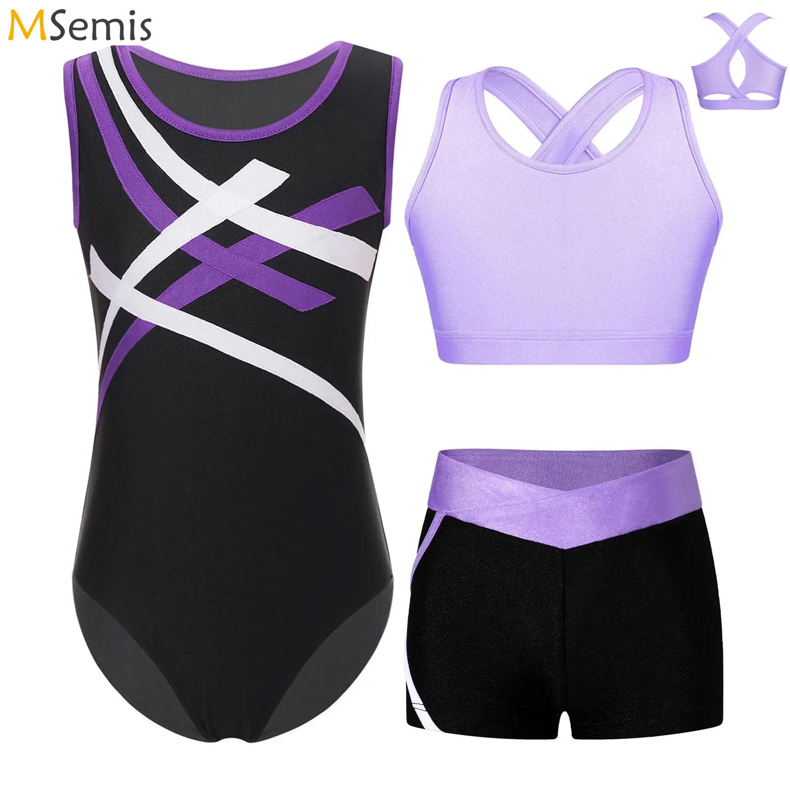 Kinder Mädchen Ärmellose Gymna – Rhinestone Banding Trim Bewertung und Preis